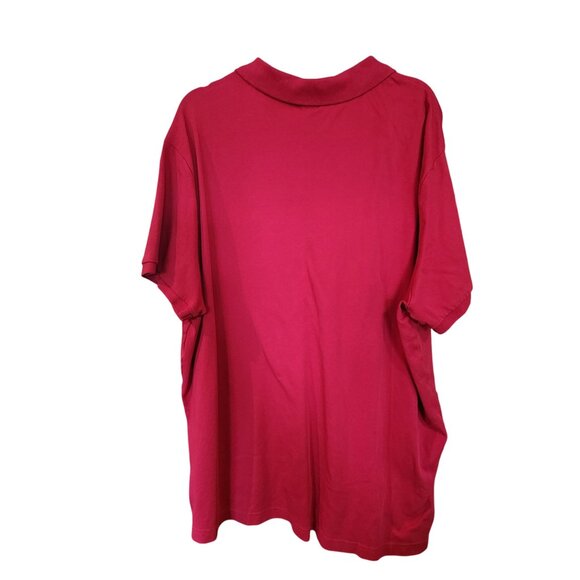 U.S. Polo Assn. Mens Luxury Feel Red Polo Shirt 3XL Cotton Classic Fit Short Sle - Picture 2 of 3